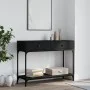 Black engineered wood console table 100x34.5x75 cm by vidaXL, Side tables - Ref: Foro24-833393, Price: 81,18 €, Discount: %