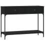 Black engineered wood console table 100x34.5x75 cm by vidaXL, Side tables - Ref: Foro24-833393, Price: 81,18 €, Discount: %