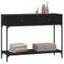 Black engineered wood console table 100x34.5x75 cm by vidaXL, Side tables - Ref: Foro24-833393, Price: 77,44 €, Discount: %