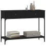 Black engineered wood console table 100x34.5x75 cm by vidaXL, Side tables - Ref: Foro24-833393, Price: 81,18 €, Discount: %