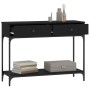 Black engineered wood console table 100x34.5x75 cm by vidaXL, Side tables - Ref: Foro24-833393, Price: 77,44 €, Discount: %