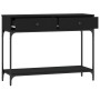Black engineered wood console table 100x34.5x75 cm by vidaXL, Side tables - Ref: Foro24-833393, Price: 77,44 €, Discount: %
