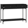 Black engineered wood console table 100x34.5x75 cm by vidaXL, Side tables - Ref: Foro24-833393, Price: 81,18 €, Discount: %