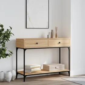 Sonoma oak engineered wood console table 100x34.5x75 cm by vidaXL, Side tables - Ref: Foro24-833394, Price: 90,23 €, Discount: %