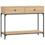 Mesa consola madera de ingeniería roble Sonoma 100x34,5x75 cm de vidaXL, Mesas auxiliares - Ref: Foro24-833394, Precio: 91,75...
