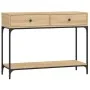 Sonoma oak engineered wood console table 100x34.5x75 cm by vidaXL, Side tables - Ref: Foro24-833394, Price: 90,23 €, Discount: %
