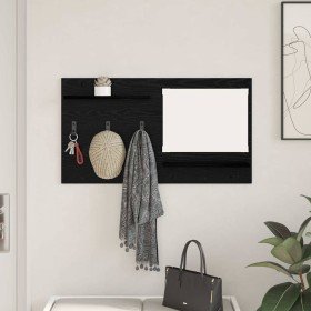 Perchero de pared con estante Roble negro 90 x 10 x 50 cm en Estantes y estanterías | Comprar online en Foro24