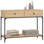 Mesa consola madera de ingeniería roble Sonoma 100x34,5x75 cm de vidaXL, Mesas auxiliares - Ref: Foro24-833394, Precio: 91,75...