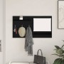 Perchero de pared con estante Roble negro 90 x 10 x 50 cm