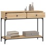 Mesa consola madera de ingeniería roble Sonoma 100x34,5x75 cm de vidaXL, Mesas auxiliares - Ref: Foro24-833394, Precio: 91,75...