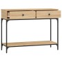 Mesa consola madera de ingeniería roble Sonoma 100x34,5x75 cm de vidaXL, Mesas auxiliares - Ref: Foro24-833394, Precio: 91,75...