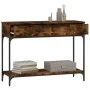 Smoked oak engineered wood console table 100x34.5x75 cm by vidaXL, Side tables - Ref: Foro24-833395, Price: 67,52 €, Discount: %