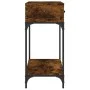 Smoked oak engineered wood console table 100x34.5x75 cm by vidaXL, Side tables - Ref: Foro24-833395, Price: 67,52 €, Discount: %