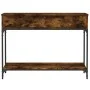 Smoked oak engineered wood console table 100x34.5x75 cm by vidaXL, Side tables - Ref: Foro24-833395, Price: 67,52 €, Discount: %