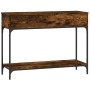 Mesa consola madera de ingeniería roble ahumado 100x34,5x75 cm de vidaXL, Mesas auxiliares - Ref: Foro24-833395, Precio: 68,3...