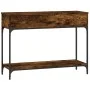 Smoked oak engineered wood console table 100x34.5x75 cm by vidaXL, Side tables - Ref: Foro24-833395, Price: 67,52 €, Discount: %