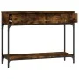 Smoked oak engineered wood console table 100x34.5x75 cm by vidaXL, Side tables - Ref: Foro24-833395, Price: 67,52 €, Discount: %