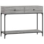 Mesa consola madera de ingeniería gris Sonoma 100x34,5x75 cm de vidaXL, Mesas auxiliares - Ref: Foro24-833396, Precio: 72,82 ...