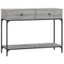 Sonoma gray engineered wood console table 100x34.5x75 cm by vidaXL, Side tables - Ref: Foro24-833396, Price: 71,90 €, Discoun...