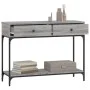 Sonoma gray engineered wood console table 100x34.5x75 cm by vidaXL, Side tables - Ref: Foro24-833396, Price: 71,90 €, Discoun...
