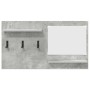 Perchero de pared con estante Gris hormigón 90 x 10 x 50 cm