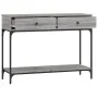 Sonoma gray engineered wood console table 100x34.5x75 cm by vidaXL, Side tables - Ref: Foro24-833396, Price: 71,90 €, Discoun...