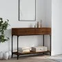 Oak brown engineered wood console table 100x34.5x75 cm by vidaXL, Side tables - Ref: Foro24-833397, Price: 86,71 €, Discount: %