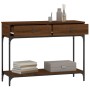 Oak brown engineered wood console table 100x34.5x75 cm by vidaXL, Side tables - Ref: Foro24-833397, Price: 88,20 €, Discount: %