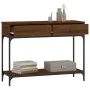 Oak brown engineered wood console table 100x34.5x75 cm by vidaXL, Side tables - Ref: Foro24-833397, Price: 86,71 €, Discount: %