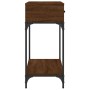 Mesa consola madera de ingeniería marrón roble 100x34,5x75 cm
