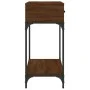 Oak brown engineered wood console table 100x34.5x75 cm by vidaXL, Side tables - Ref: Foro24-833397, Price: 86,71 €, Discount: %