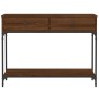 Mesa consola madera de ingeniería marrón roble 100x34,5x75 cm