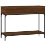 Oak brown engineered wood console table 100x34.5x75 cm by vidaXL, Side tables - Ref: Foro24-833397, Price: 86,71 €, Discount: %