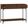 Oak brown engineered wood console table 100x34.5x75 cm by vidaXL, Side tables - Ref: Foro24-833397, Price: 88,20 €, Discount: %