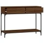 Oak brown engineered wood console table 100x34.5x75 cm by vidaXL, Side tables - Ref: Foro24-833397, Price: 86,71 €, Discount: %
