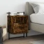 Wall-mounted bedside table in smoked oak, 40x30x61 cm by vidaXL, Nightstands - Ref: Foro24-833437, Price: 30,33 €, Discount: %
