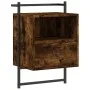 Wall-mounted bedside table in smoked oak, 40x30x61 cm by vidaXL, Nightstands - Ref: Foro24-833437, Price: 30,33 €, Discount: %