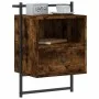 Wall-mounted bedside table in smoked oak, 40x30x61 cm by vidaXL, Nightstands - Ref: Foro24-833437, Price: 30,33 €, Discount: %