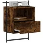 Wall-mounted bedside table in smoked oak, 40x30x61 cm by vidaXL, Nightstands - Ref: Foro24-833437, Price: 30,33 €, Discount: %