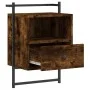 Wall-mounted bedside table in smoked oak, 40x30x61 cm by vidaXL, Nightstands - Ref: Foro24-833437, Price: 30,33 €, Discount: %