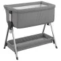 Crib with light gray linen fabric mattress by vidaXL, Cribs and beds for children - Ref: Foro24-10289, Price: 129,08 €, Disco...