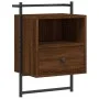 Eichenbrauner Wand-Nachttisch 40x30x61 cm von vidaXL, Nachttische - Ref: Foro24-833441, Preis: 43,33 €, Rabatt: %
