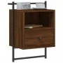 Eichenbrauner Wand-Nachttisch 40x30x61 cm von vidaXL, Nachttische - Ref: Foro24-833441, Preis: 43,33 €, Rabatt: %