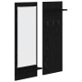 Perchero de pared con estante Roble negro 70 x 10 x 90 cm