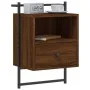 Wall-mounted bedside tables 2 units brown oak 40x30x61 cm by vidaXL, Nightstands - Ref: Foro24-833442, Price: 46,48 €, Discou...