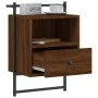 Wall-mounted bedside tables 2 units brown oak 40x30x61 cm by vidaXL, Nightstands - Ref: Foro24-833442, Price: 46,48 €, Discou...