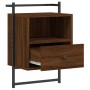 Wall-mounted bedside tables 2 units brown oak 40x30x61 cm by vidaXL, Nightstands - Ref: Foro24-833442, Price: 46,48 €, Discou...