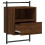 Wall-mounted bedside tables 2 units brown oak 40x30x61 cm by vidaXL, Nightstands - Ref: Foro24-833442, Price: 46,48 €, Discou...