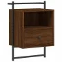 Wall-mounted bedside tables 2 units brown oak 40x30x61 cm by vidaXL, Nightstands - Ref: Foro24-833442, Price: 46,48 €, Discou...