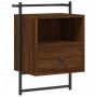 Wand-Nachttische 2 Stück braun Eiche 40x30x61 cm von vidaXL, Nachttische - Ref: Foro24-833442, Preis: 46,48 €, Rabatt: %